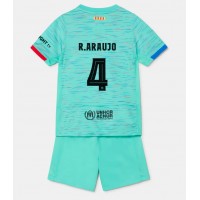Barcelona Ronald Araujo #4 Tretí Detský futbalový dres 2023-24 Krátky Rukáv (+ trenírky)
